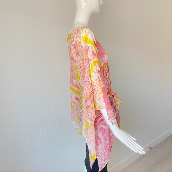 Roberto Cavalli Silk Floral Print poncho Blouse - Picture 12 of 16